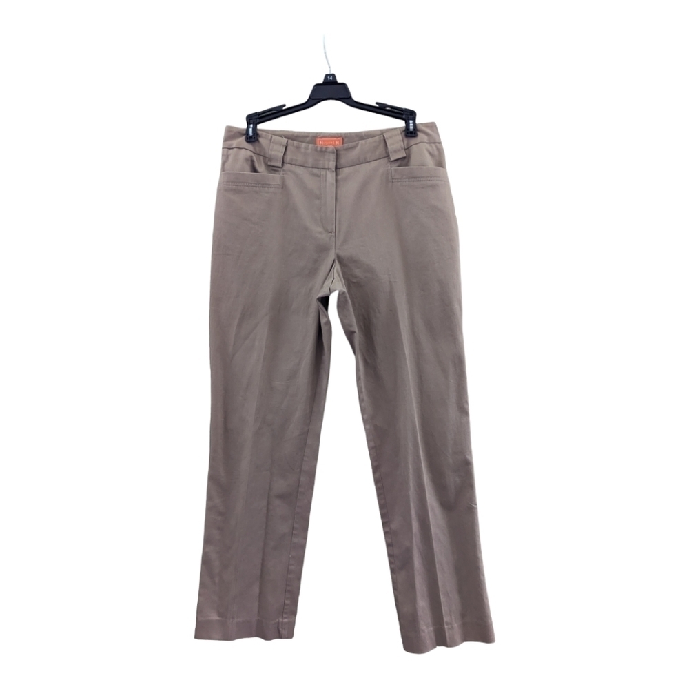 Margaret M tan cotton and elastane pants,size 6, EUC Canada Luxury